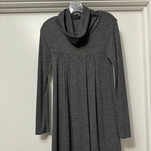 Cowl neck sweater dress